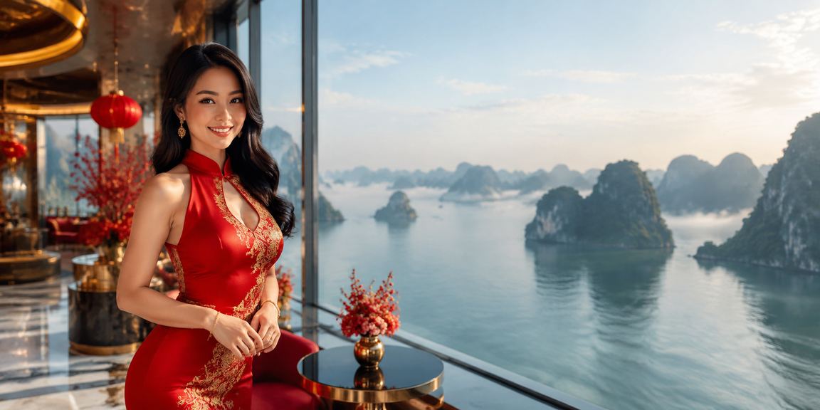 Người dùng VIP tại Vịnh Hạ Long kiểm tra bonus và lịch sử giao dịch trên điện thoại trong mùa lễ hội