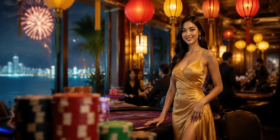 Người chơi thưởng thức trò chơi bài tại phố đèn lồng Hội An về đêm