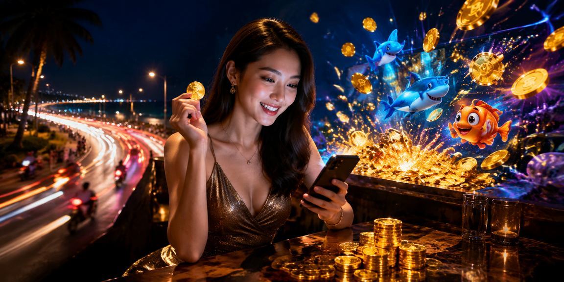 Người dùng truy cập hy88 trên điện thoại tại bãi biển Mũi Né